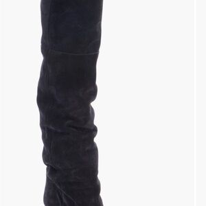 Isabel Marant Black Suede Over-the-Knee Boots